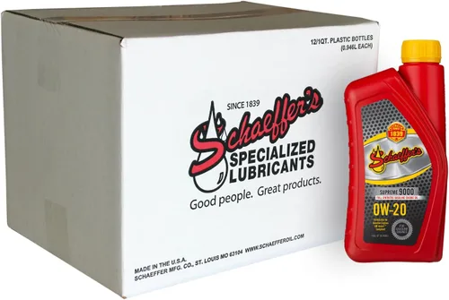 Vista 3 de Schaeffer Manufacturing Co. 9003D-012S Supreme 9000 Aceite de motor de gasolina sintético completo 5W-30, botella de 1 cuarto de galón