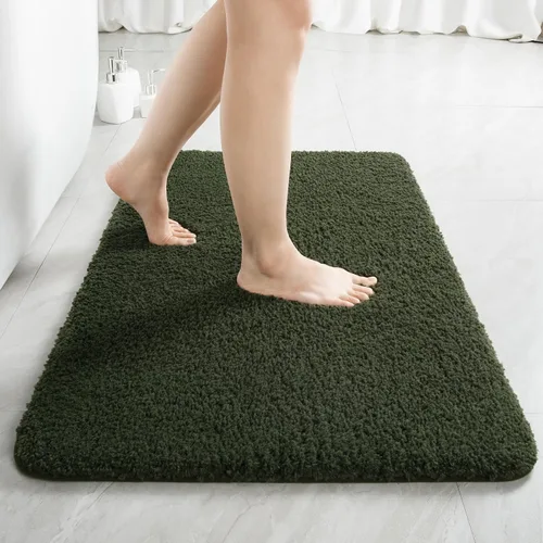 Vista 37 de LOCHAS Alfombra de baño de microfibra antideslizante de 36 x 24 pulgadas Gris