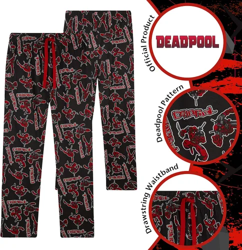 Vista 2 de Marvel Pantalones de pijama para hombre - Avengers PJ Pants Ropa de dormir 100% algodón - Producto
