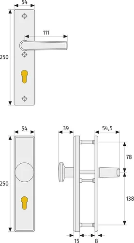 Vista 3 de ABUS Accesorios de protección de puerta HLS214 F1, aluminio, 21034