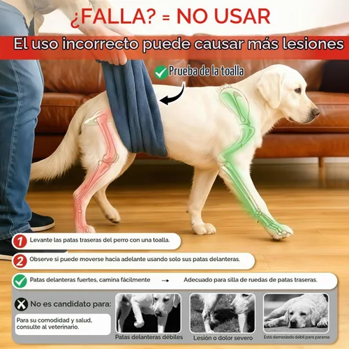 Vista 2 de Large Dog Wheelchair for Back Legs with Multi-Function Pet Lift, Wheelchair for Dogs Thickened, Adjustable Back Leg Dog Wheel Chair, Dosg Carts with