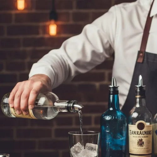 Vista 2 de Soro Essentials - Juego de 12 vertedores de botellas de plástico cromado, sin cuello, para botellas de alcohol a prueba de fugas, sin goteo ni