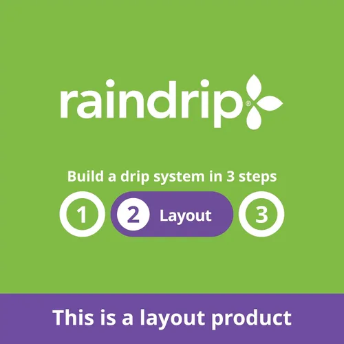Vista 4 de Raindrip SDT50P - Tubo de suministro de riego por goteo de 5/8 pulgadas, 50 pies, con adaptador giratorio de rosca de manguera y tapón de extremo