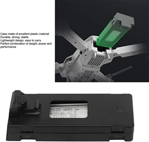 Vista 3 de Batería de litio para dron, batería de litio de 3.7 V 1800 mAh RC Drone para E88 E88PRO LsE525 E525 PRO, con cable de carga 5 en 1