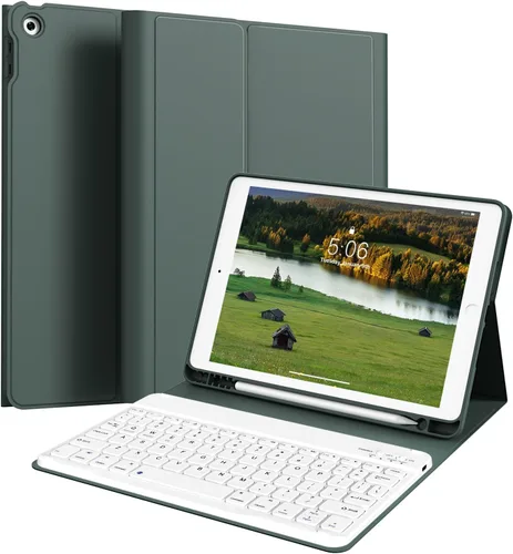 Vista 13 de kenke Funda para iPad de 9ª/8ª/7ª generación con teclado de 10.2 pulgadas Gris