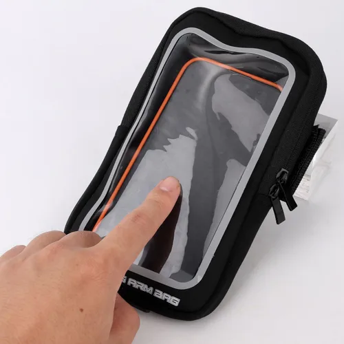 Vista 3 de Soporte de teléfono para correr, soporte de teléfono negro con agarre de mano para correr, pulsera Frearm Band para iPhone Pro Max Plus
