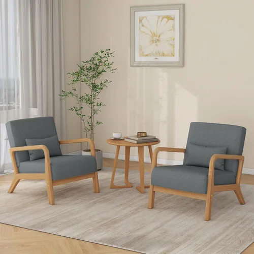 Vista 17 de Silla decorativa, sillón moderno de mediados de siglo con almohada, sofá tapizado, silla auxiliar de lectura para sala de estar y dormitorio A