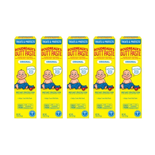 Vista 13 de Crema original para sarpullido de pañal Boudreaux's Butt Paste, ungüento para bebé, tubo de 2 onzas