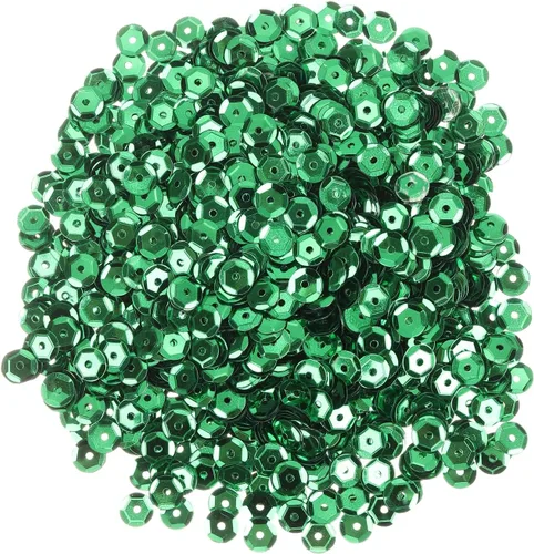Vista 11 de MECCANIXITY 2400 lentejuelas sueltas con parte trasera plateada, lentejuelas bordadas para hacer joyas, manualidades, costura, color verde militar