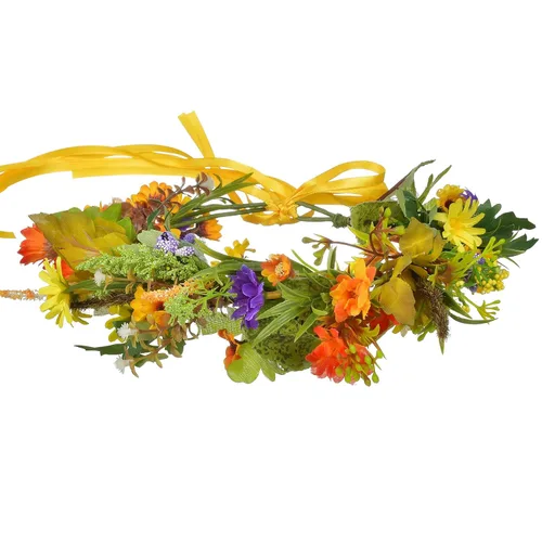 Vista 11 de Corona floral para mujer, diadema floral para el cabello, corona de flores, halo bohemio, fiesta, baile de graduación, fotos