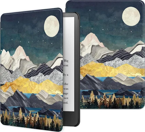 Vista 96 de Funda para Kindle básico de 6 pulgadas (11.ª generación), múltiples ángulos, piel sintética, delgada, con función de encendido y apagado automático