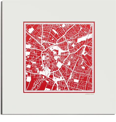 Vista 8 de O3 Design Studio Mapa de corte de papel de París, color negro mate, 20 x 20 pulgadas, arte en papel