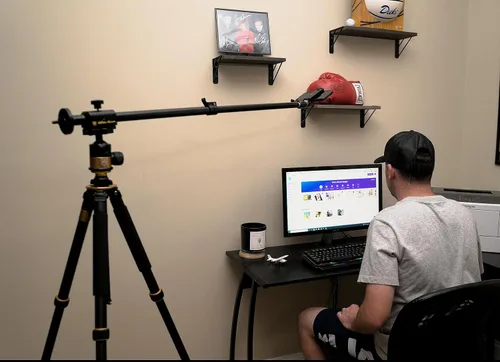 Vista 9 de Glide Gear OH 50 - Soporte superior para DSLR, iPhone, brazo de 36 pulgadas, extensión de trípode, cabeza esférica, metal resistente