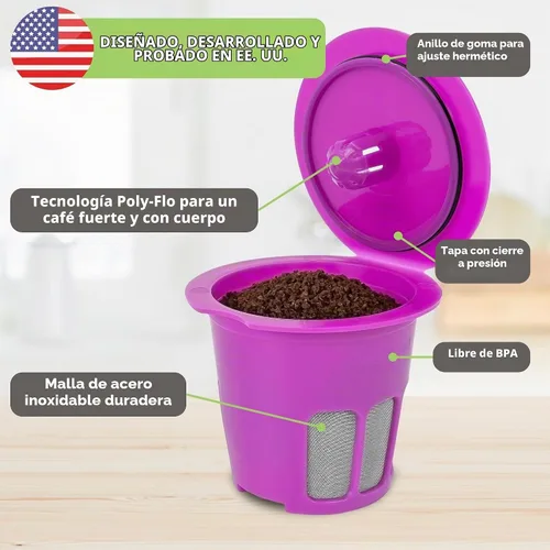 Vista 6 de Perfect Pod Café Flow - Cápsulas de filtro de café reutilizables K-Cup