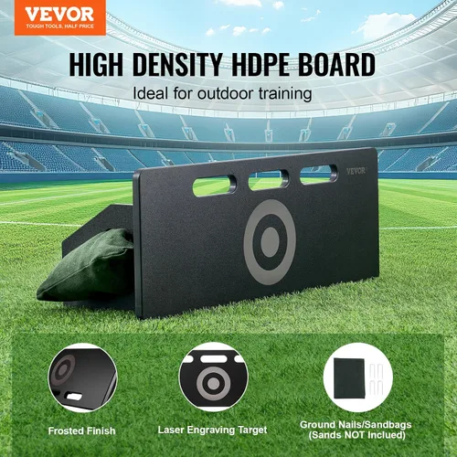 Vista 2 de VEVOR Soccer Rebounder Board, Portable Soccer Wall with 2 Angles Rebound, Foldable HDPE Kickback Rebound Board, Soccer Training Equipment for Kids