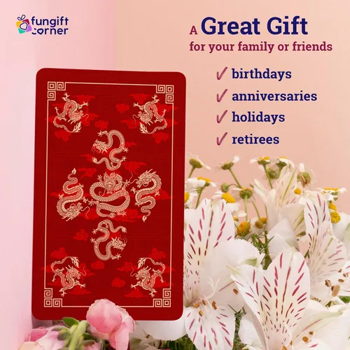 Vista 6 de FunGiftCorner Tarjeta de amuleto de Feng Shui, con 9 dragones, símbolo de Feng Shui para activar la buena fortuna, regalo de Feng Shui, tarjeta