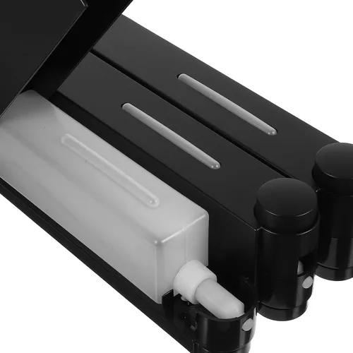 Vista 3 de Black Shower Soap Dispenser Three Chamber Wall Mount for Body Wash