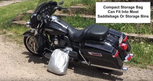 Vista 5 de Funda de motocicleta resistente a la intemperie compatible con BMW R75/7 1977 - Exterior e interior - Correas de seguridad reforzadas integradas