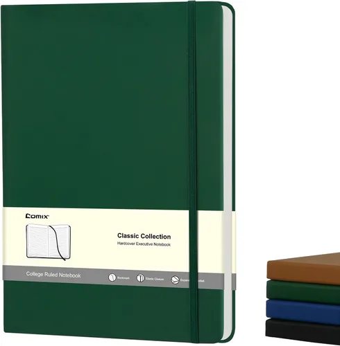 Vista 19 de COMIX Paquete de 3 cuadernos de diario rayados A4, 240 páginas, tamaño grande, 8.5 x 11 pulgadas, negro, cuadernos de tapa dura para hombres