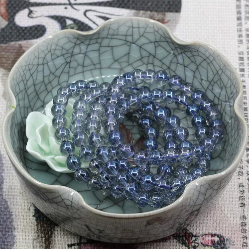 Vista 130 de Amandastone Pulsera elástica de cuentas redondas de 0.315 in con piedras preciosas naturales de 7 pulgadas