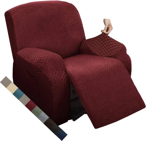 Vista 64 de MAXIJIN funda para sofá de 4 piezas, para sofás de 3 plazas, muy elástica, no se desliza, para perros, para mascotas, protector elástico de muebles