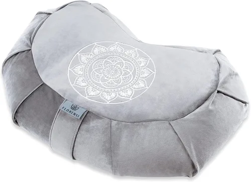 Vista 14 de Florensi - Cojín de meditación - Cómoda almohada de suelo - Tradicional almohada de meditación tibetana con hermosa cubierta de terciopelo - Cojín