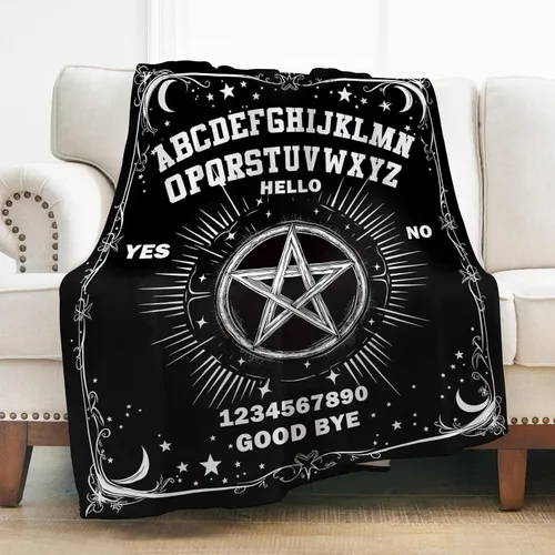 Vista 7 de Levens Manta de murciélago de Halloween, manta gótica de murciélago con diseño de gato negro, regalos para adultos, niños y mujeres, con temática