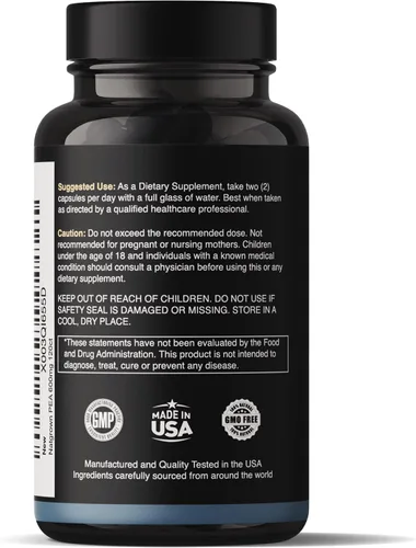 Vista 3 de Natgrown Suplemento de guisante de palmitoiletanolamida 600 mg - 120 Cápsulas