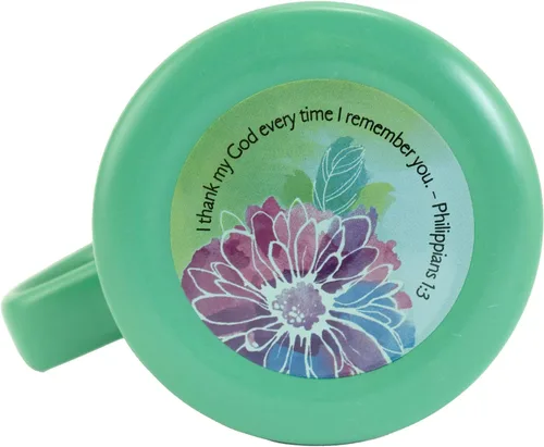 Vista 4 de Abbey Gift Juego de tazas y posavasos de cerámica para hermanas