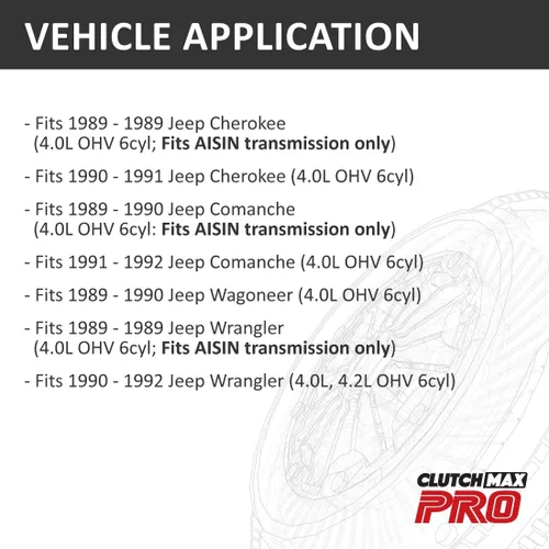 Vista 3 de CMPRO Stage 2 Kit de embrague y esclavo para Cherokee Comanche Wrangler 4.0L 4.2L