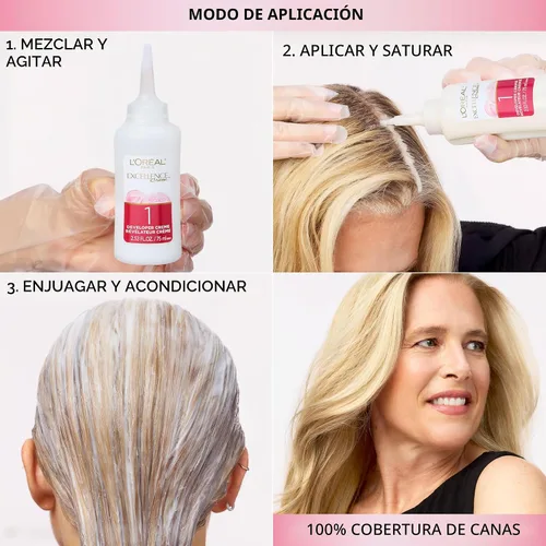Vista 9 de L'Oreal Paris Excellence Crème Tinte Permanente para el Cabello, Color de Cabello de Triple Cuidado con Complejo Pro-Keratina para una Cobertura