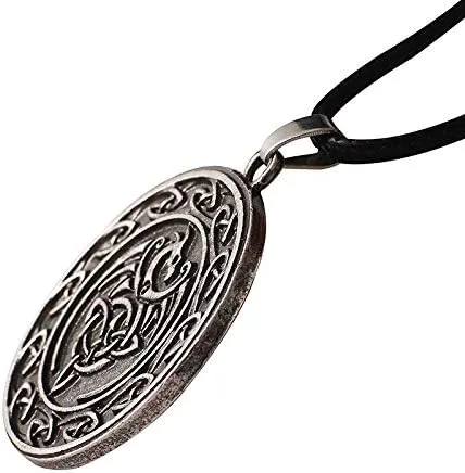 Vista 6 de Collar con colgante de constelación de dragón celta Capricornus y nudo celta 35mm pendant size Metal