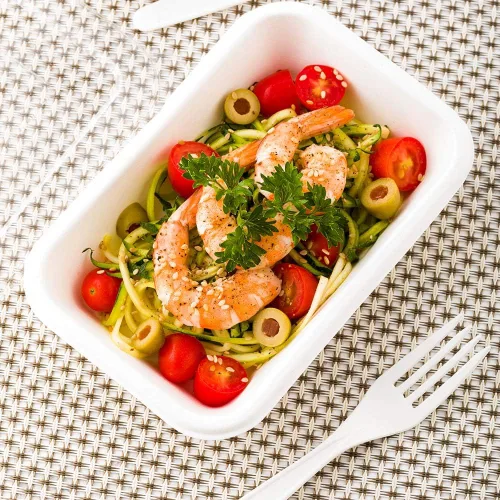 Vista 3 de Restaurantware Pulp Tek - Platos de bagazo de 16 onzas, 100 platos de ensalada impermeables a la grasa, tapas se venden por separado, platos