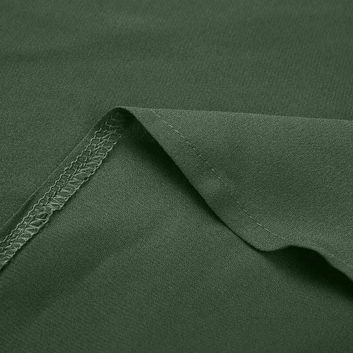 Vista 6 de Blusas de manga corta para mujer, con cuello en V, cuello en V, de gasa, estilo casual, unicolor, holgadas