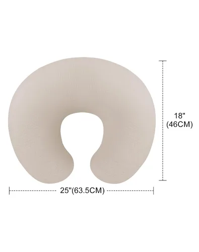 Vista 2 de Fundas de almohada de lactancia, funda de muselina para almohadas de lactancia, cómodas para bebés niñas y niños (beige)
