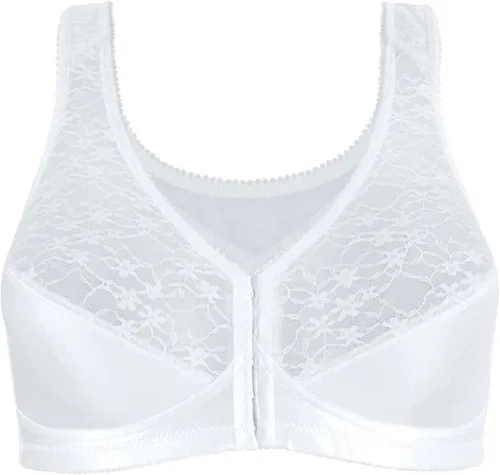Vista 3 de Exquisite Form 5100565 FULLY - Brasier de soporte de espalda y postura sin cordón con cierre frontal, Negro, rosa beige, azul marino, nogal, blanco