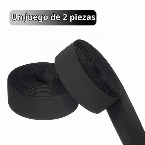 Vista 4 de Cinta de manillar de bicicleta EVA Foam Road Bicycle Handlebar Tape Ciclismo Handle Wraps Negro para bicicleta de carretera 2 rollos