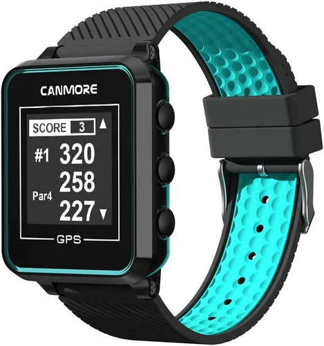 Vista 11 de CANMORE TW353 Reloj GPS de golf para hombres y mujeres, pantalla LCD de alto contraste, actualización gratuita de más de 41,000 campos precargados