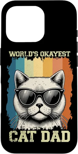 Vista 20 de World's Okayest Cat Dad Cat Lover Animal Father's Day Parent Case for iPhone 16