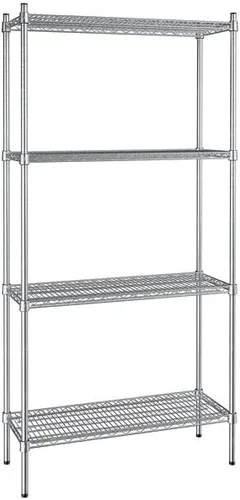 Vista 359 de Kit de 4 estantes de epoxi verde NSF de 21 x 72 pulgadas con postes de 86 pulgadas, estantería de almacenamiento resistente, kit de estantería