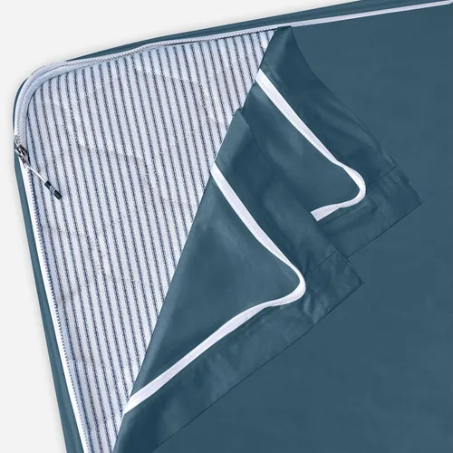 Vista 21 de Twin Zip Sheet 39x75-3 Piece Full Size Zipper Fitted Sheet - 1 Base & 2 Top Sheet - 1200TC 100% Cotton Breathable & Cooling - Fits 15" Deep Pockets