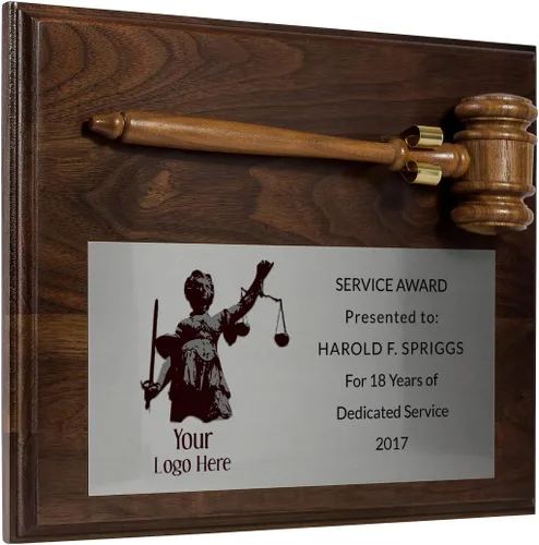 Vista 7 de Placa personalizada de martillo para abogados, abogados, fiscales, jueces, policías y más