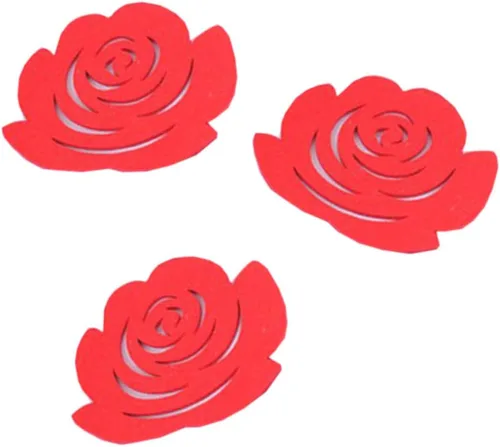Vista 7 de Posavasos de fieltro, 18 unidades, decoración de banquetes, tazas para fiestas, manteles individuales para bebidas, no tejidos, posavasos de boda