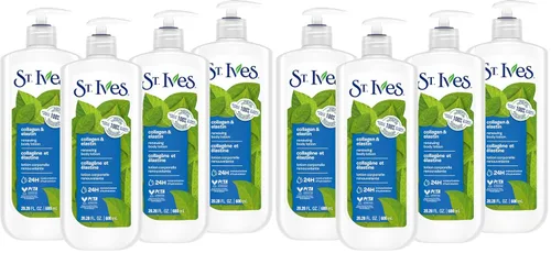 Vista 12 de St. Ives Loción renovadora de manos y cuerpo para mujeres con bomba, hidratante diario colágeno elastina para piel seca, hecha con humectantes 100%