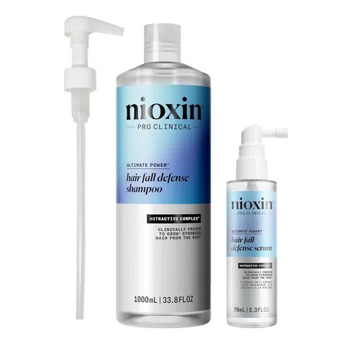Vista 13 de Nioxin Kit de defensa de caída capilar Duo Sets Tratamiento capilar sin El poder de dos: champú para la caída del cabello y tratamiento intensivo