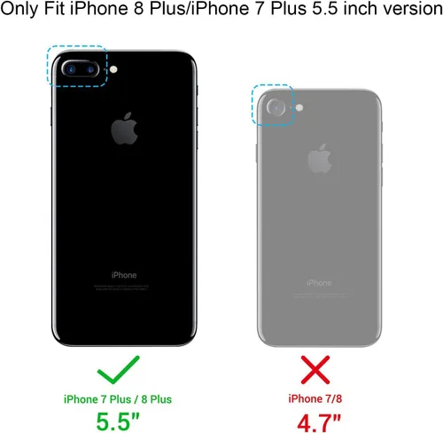 Vista 5 de J.west Funda para iPhone 8 Plus, iPhone 7 Plus, de lujo, centelleante, de TPU, cubierta trasera de silicona TPU transparente y suave, para niñas