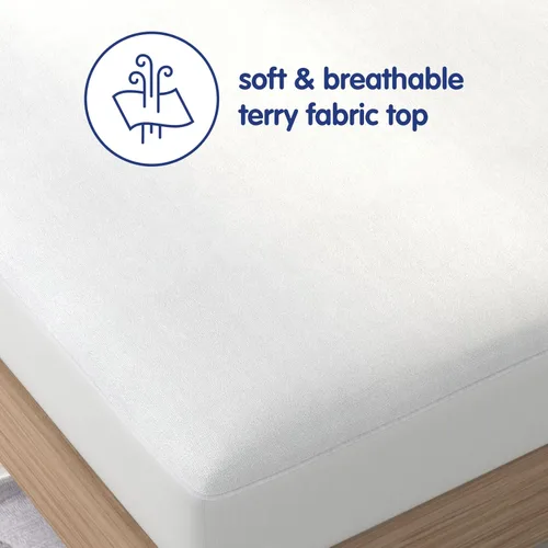 Vista 2 de Classic Brands. Defend-A-bed protector de colchón impermeable, Poliéster, Blanco, gemelo