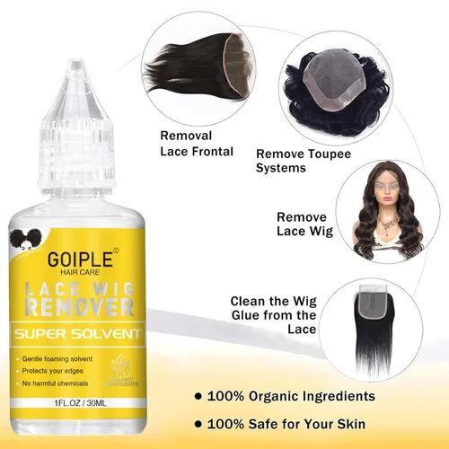 Vista 3 de Pega para Pelucas de Encaje Frontal, Pegamento Fuerte para Pelucas de Encaje Frontal, Adhesivo para Cabello con Removedor, Banda de Fusión
