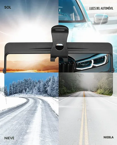 Vista 3 de JOYTUTUS Visera solar para automóvil, paquete de 2 extensores polarizados universales antirreflejos, fácil de instalar, extensión de visera