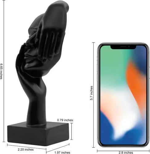 Vista 5 de LXURY Estatua de figura para decoración de estanterías, estatua de pensador para decoración de oficina, objetos decorativos modernos de escritorio